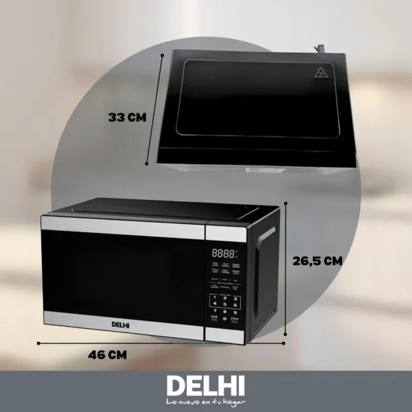 Microondas Digital Delhi 20l 700w 6 Programas De Coccion - Image 2