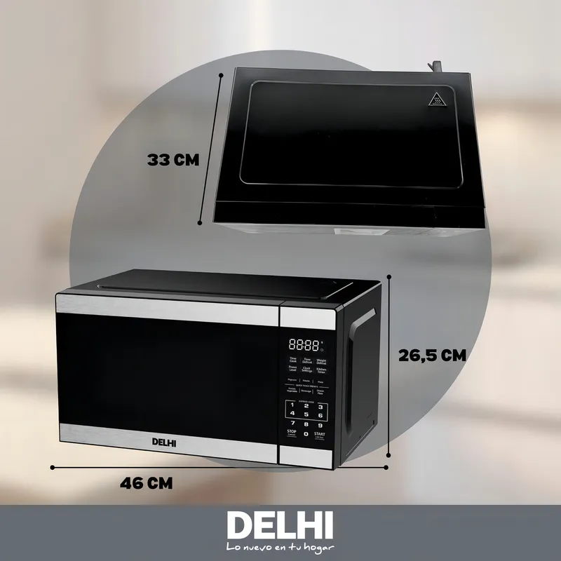D_Q_NP_915059-MLA90373060259_082025-B Microondas Digital Delhi 20l 700w 6 Programas De Coccion - Image 2
